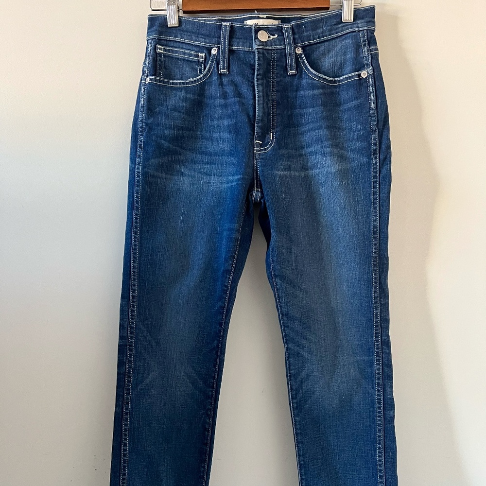 Madewell Slim Straight Jeans With Raw Hem Size 27